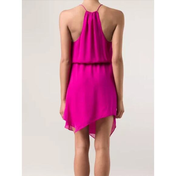 NWT Haute Hippie Red Silk Racer Back Belted Mini Dress Handkerchief Hem,‎ Large - Picture 10 of 12